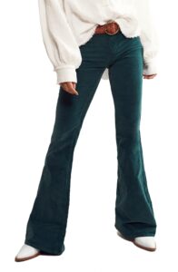 Womens-Free-People-Pull-On-Flare-Corduroy-Pants-Size-24-Green-2-scaled