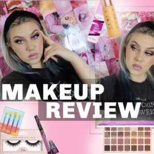 pink makeup look and new products