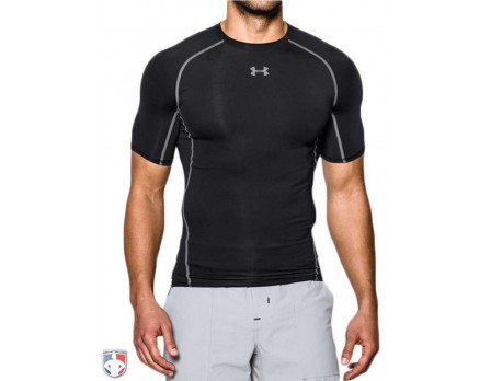 UAHG-SS-UNDER-ARMOUR-HEAT-GEAR-UMPIRE-REFEREE-Armour-COMPRESSION-SHIRT-SHORT-SLEEVE-WORN-ON-BODY
