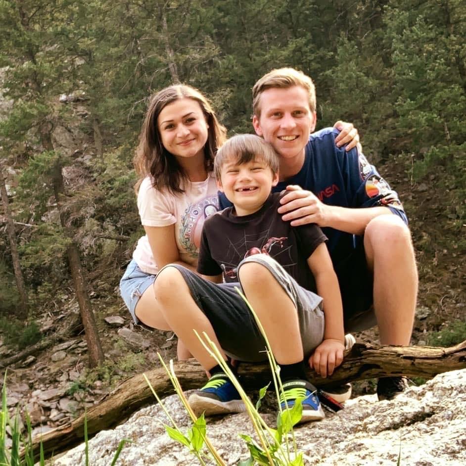 Trent with his dad and Step mom